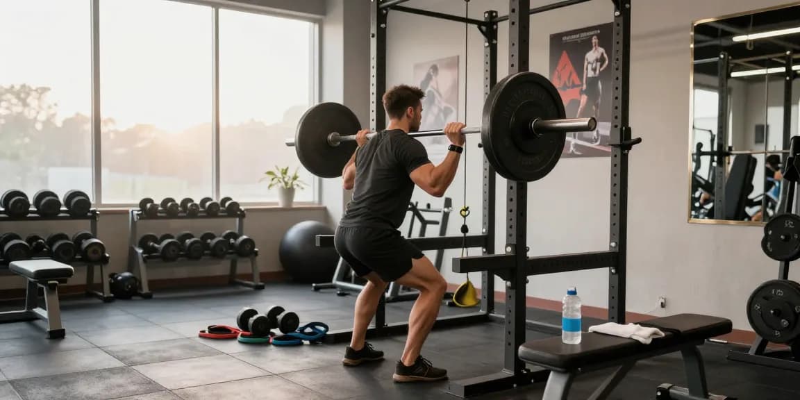 Astera Steroid Shop athlete preparing for weightlifting session in modern gym