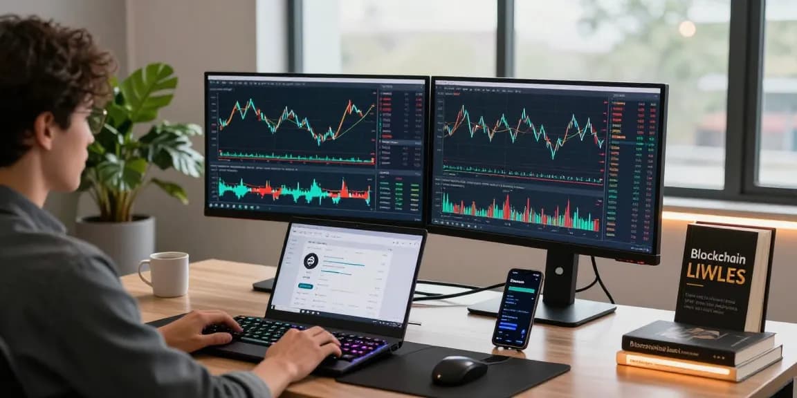 Cricbet trading workspace with crypto exchange displays and secure wallet setup