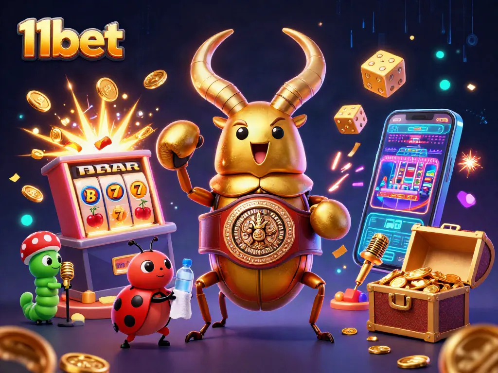 Experience the thrill as 11bet brings together animated characters in a dynamic casino scene.
