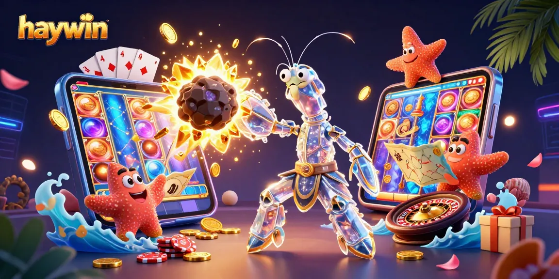 Experience thrilling gameplay at haywin, featuring vibrant 3D characters and dynamic casino elements.