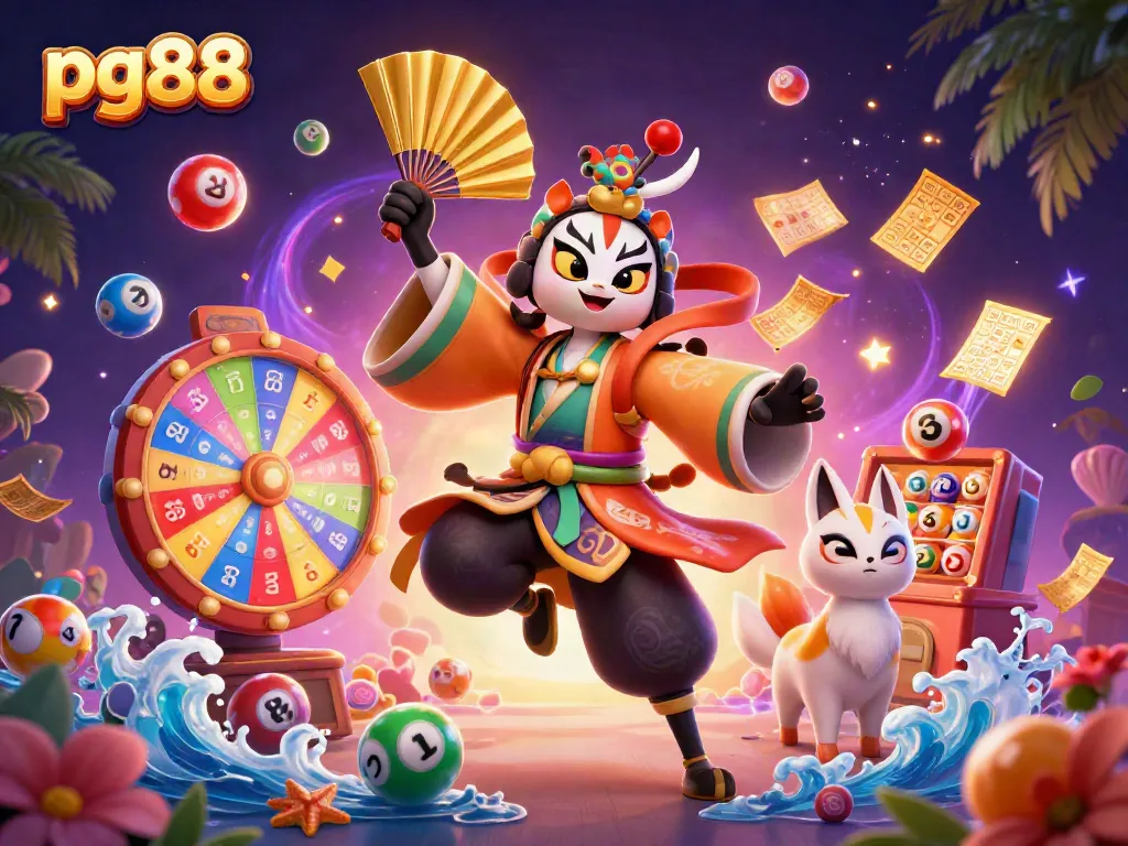 Experience the vibrant world of pg88 with engaging lottery elements and captivating characters.