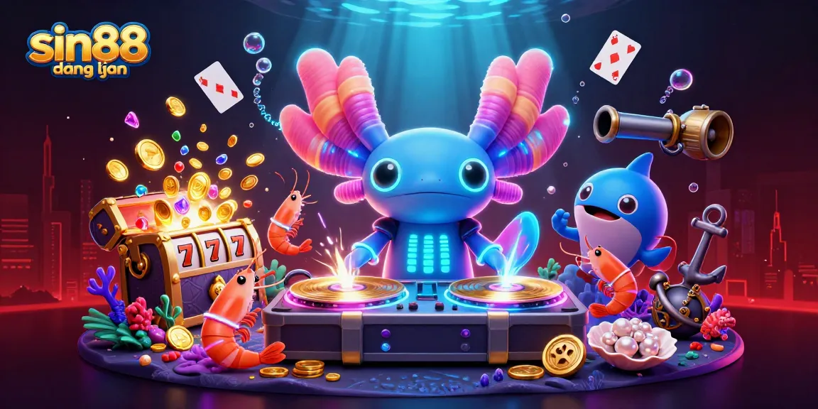 Experience the excitement of sin88 đăng nhập with vibrant underwater slots and lively DJ characters.
