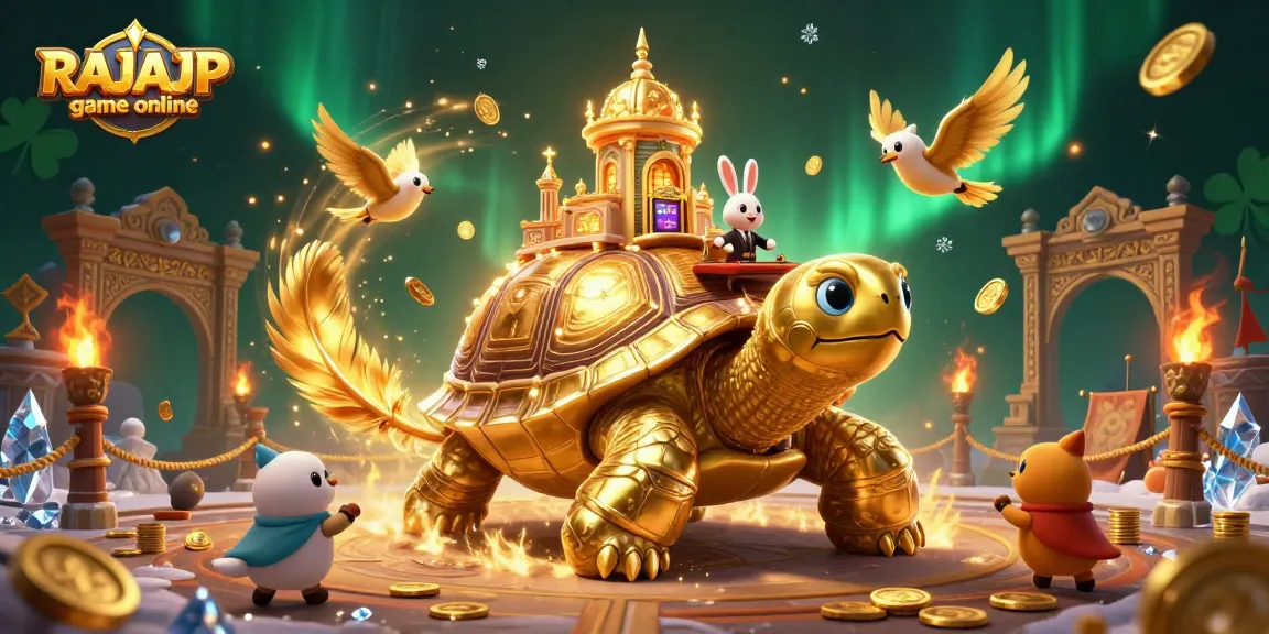 Experience thrilling action with RAJAJP game online, featuring a vibrant casino scene with unique 3D elements.