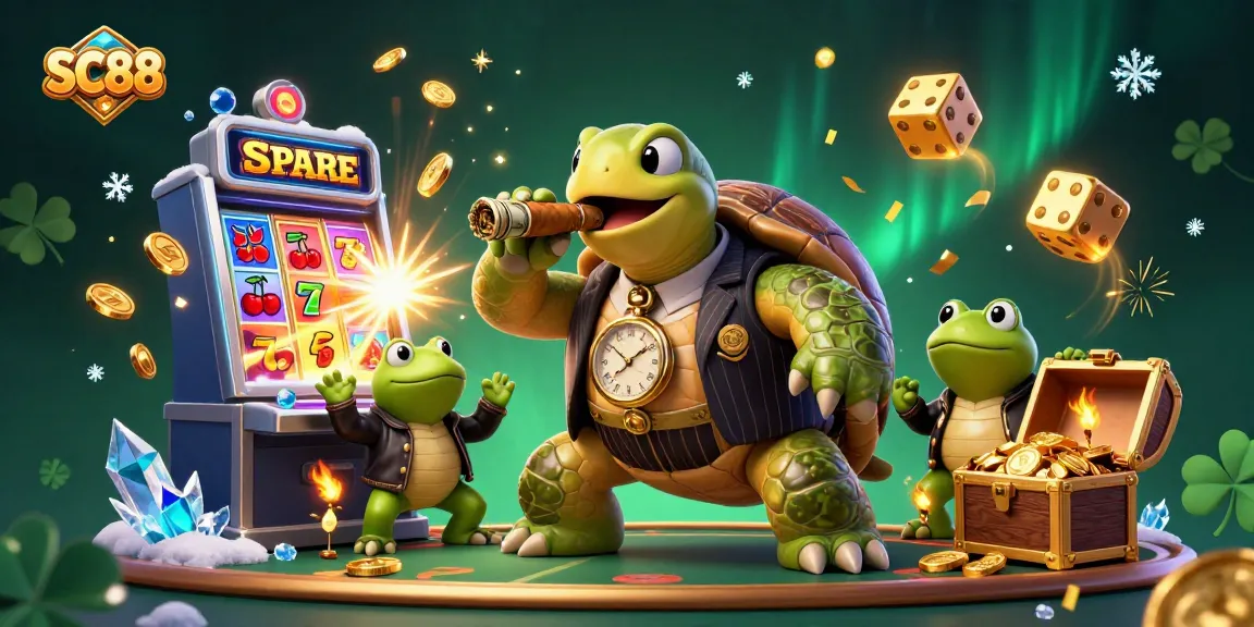 SC88 slot game showcasing a vibrant scene with colorful jackpots exploding around.