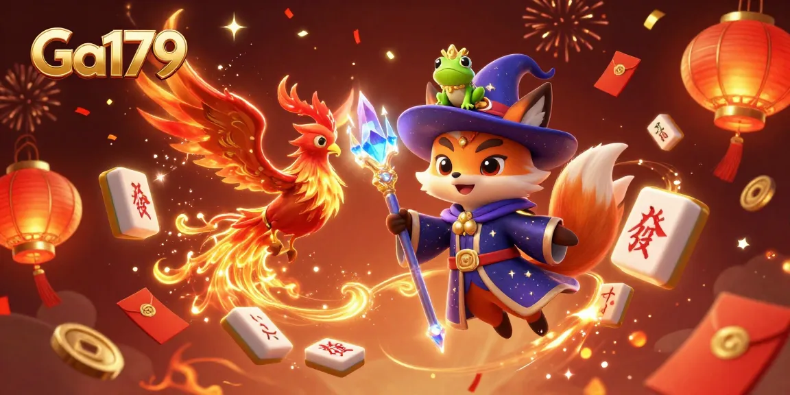 Engage in thrilling Ga179 online betting with mythical creatures and vibrant casino elements.
