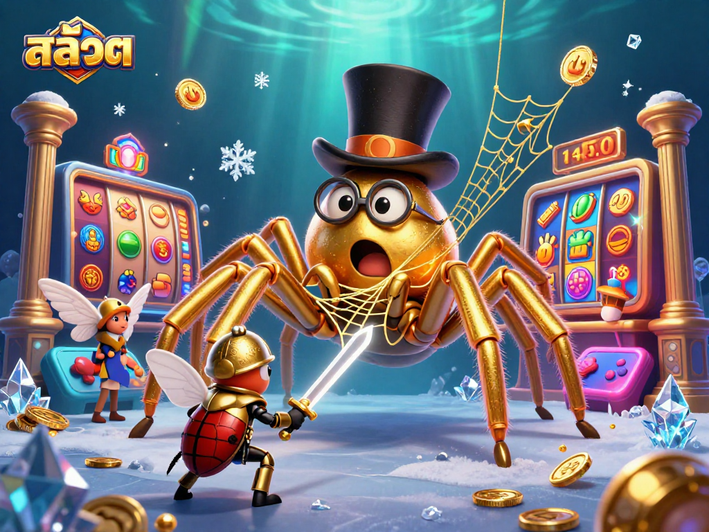 Spin colorful สล็อต reels and witness a golden jackpot with enchanting characters in action.