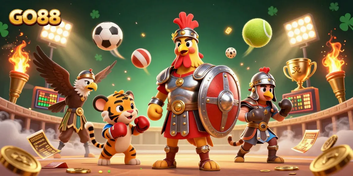 Engage in thrilling action at GO88 with dynamic sports elements and vibrant 3D characters.