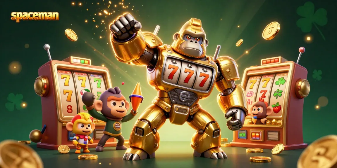 Experience incredible wins with Spaceman's captivating slot gaming action showcased in an energetic illustration.