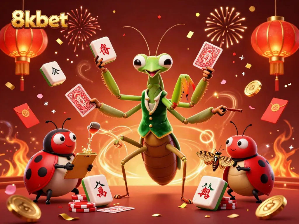 Experience the thrilling dynamic of 8xbet with 3D characters amidst vibrant casino elements.