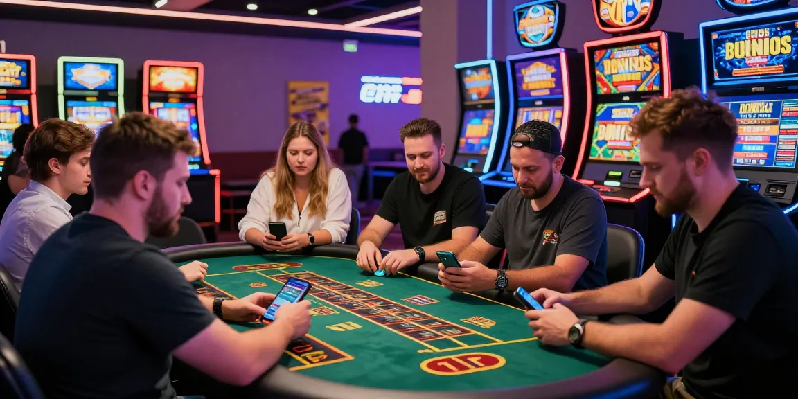 Exciting atmosphere at credit card casinos featuring diverse players enjoying games and promotions.