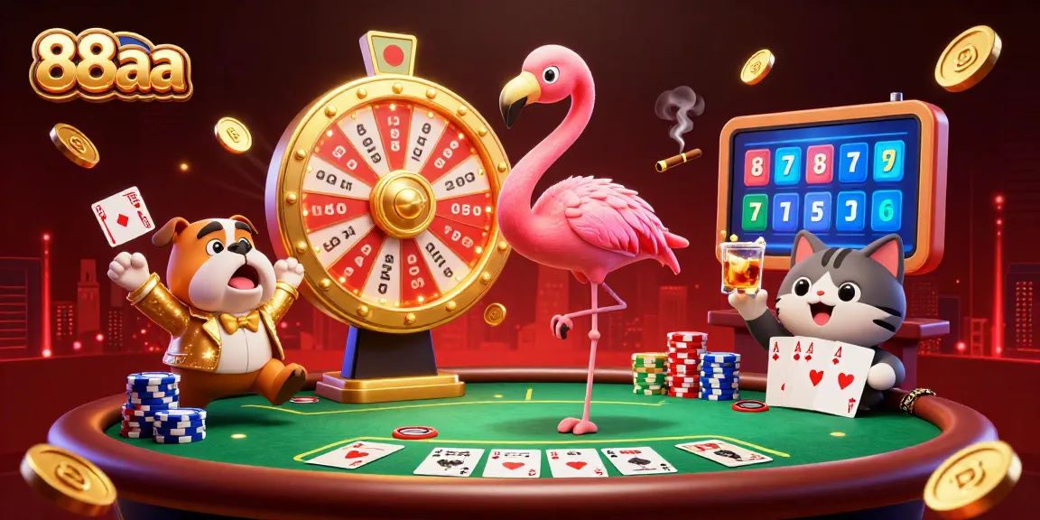 Win big at 88aa with exciting games and dazzling prizes in this vibrant casino scene