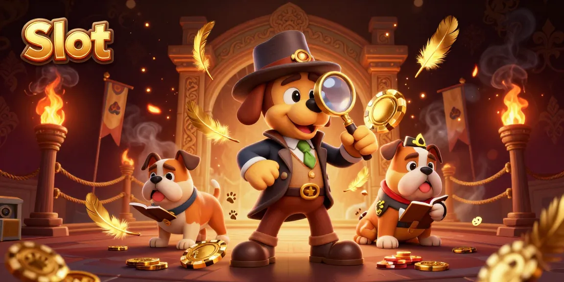 Engage with Slot gaming excitement as a detective uncovers treasures in this vibrant casino scene.