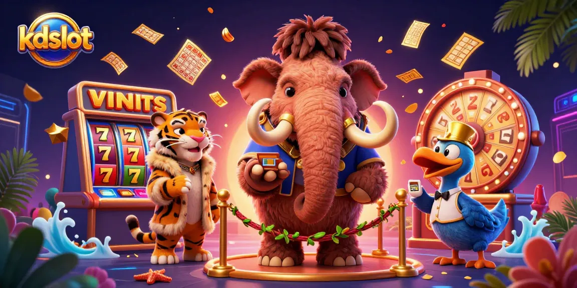 Experience thrill at kdslot with a vibrant 3D casino scene featuring dynamic elements and lively characters.
