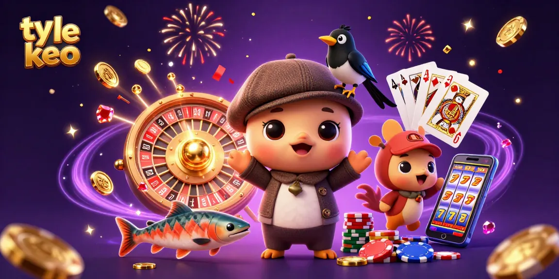 Engage with ty le keo betting strategies while enjoying a vibrant casino-themed illustration.