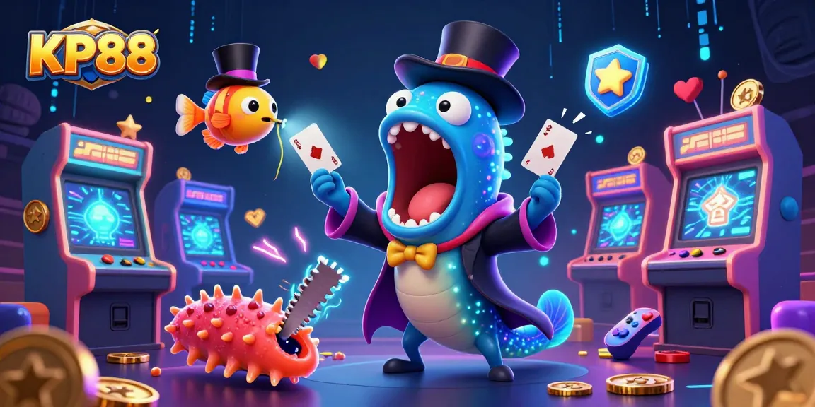 Watch KP88 transform as a playful underwater scene comes alive with vibrant casino elements and characters.