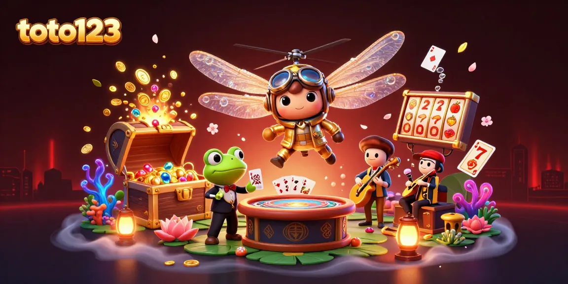 Experience exciting casino action at toto123 with vibrant characters and thrilling game elements.