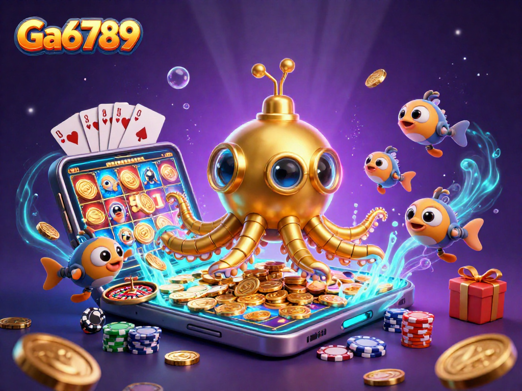 Engage with Ga6789 at the vibrant casino undersea adventure with the golden kraken!