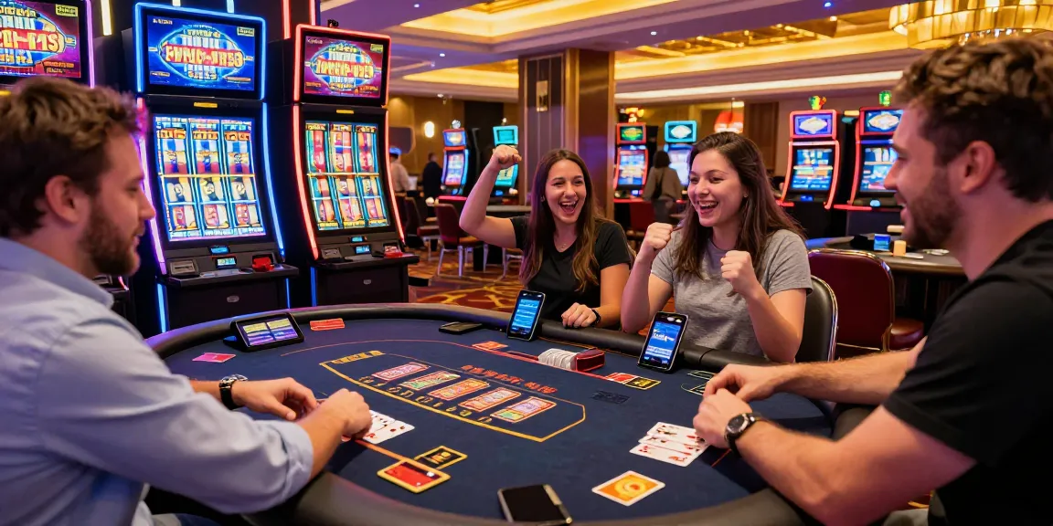 Exciting online casino scene showcasing players enjoying credit card games at https://eviz.org.uk, featuring vibrant slot machines, live dealers, and lively atmosphere.