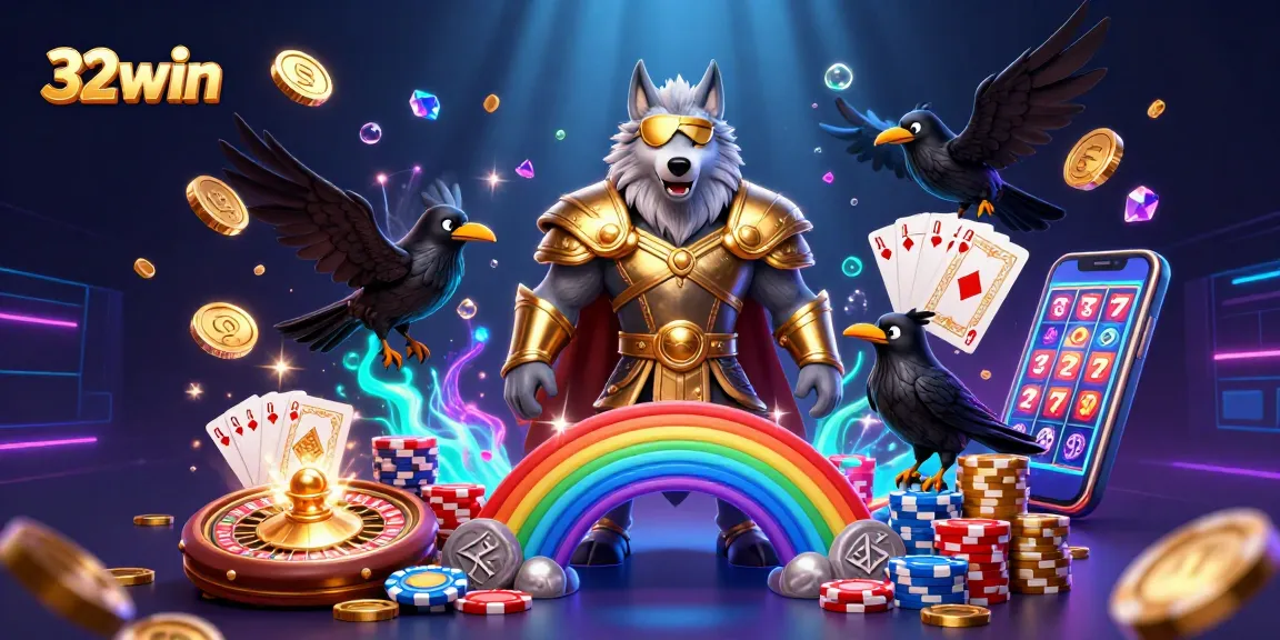 Experience the thrill of 32win casino with Odin, ravens, and a rainbow bridge of chips!