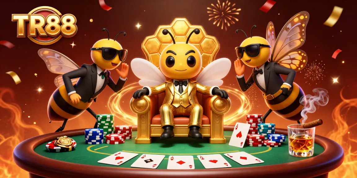 Engage in thrilling gameplay at TR88 with a bumblebee mob boss overseeing a rich casino scene.