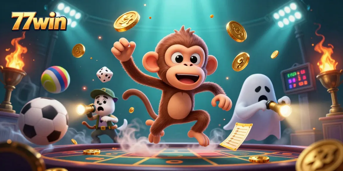 Engage in thrilling gaming adventures at 77win's vibrant haunted casino with exciting elements.
