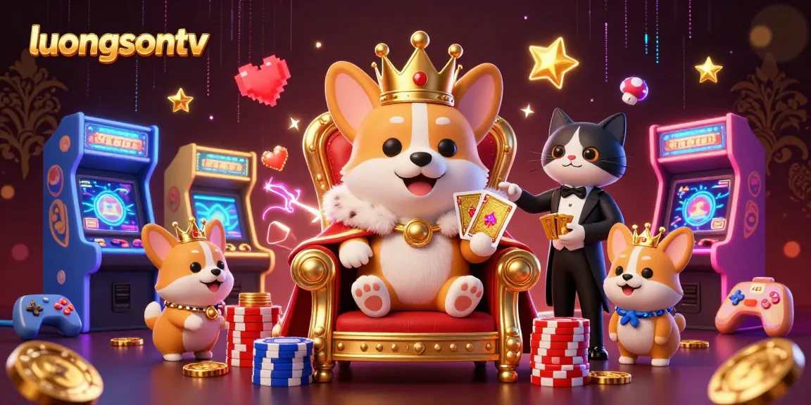 Experience immersive gaming with luongsontv, featuring lively characters and vibrant casino elements.