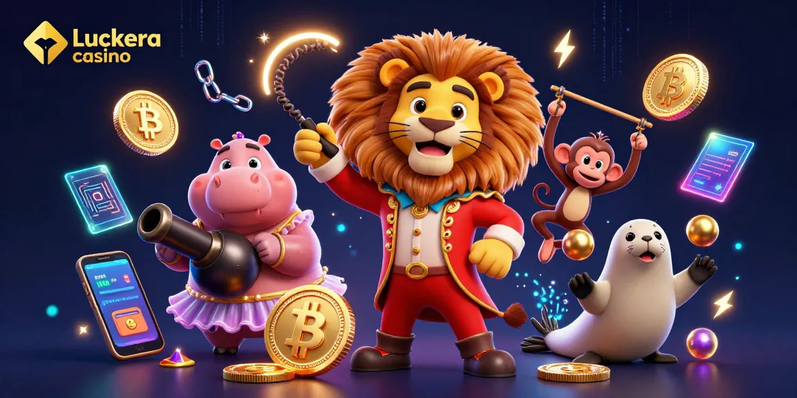 Experience the excitement at Luckera casino with vibrant 3D characters and dynamic gaming elements.