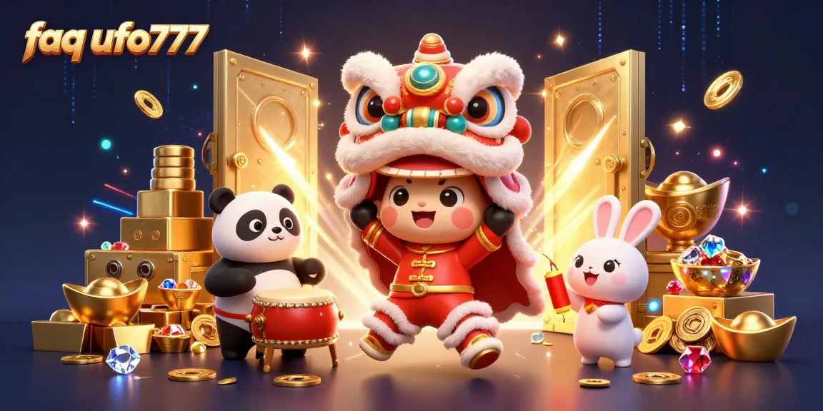Experience the excitement of gaming with faq ufo777 as lively characters dance amid treasures and sparkles.