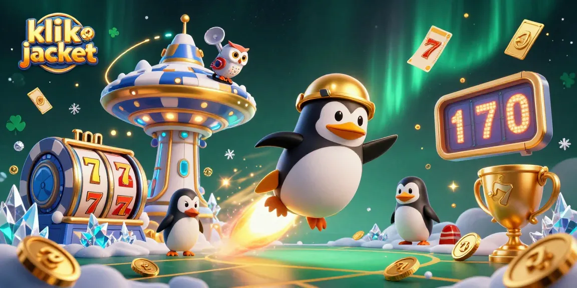 Experience the thrill with klik poker jackpot in a dynamic casino scene filled with slot reels and golden coins.