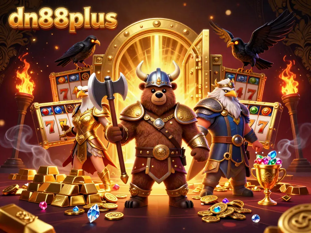 Experience thrilling wins at dn88plus with vibrant 3D casino characters, slot reels, and jackpot magic.