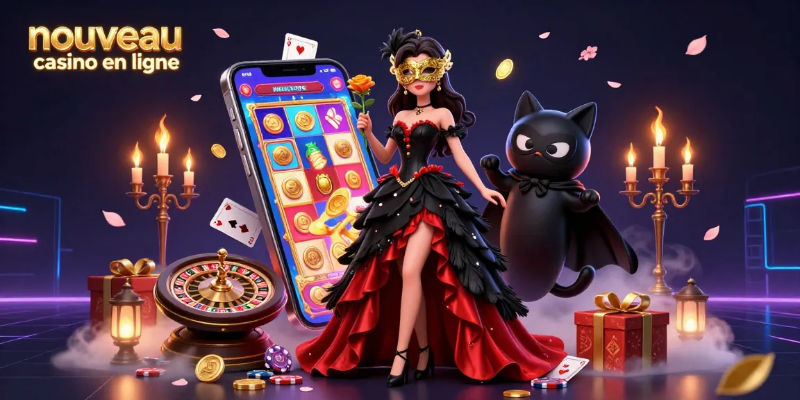 Découvrez l'excitation du nouveau casino en ligne avec des éléments de casino 3D dynamiques et des personnages engageants.