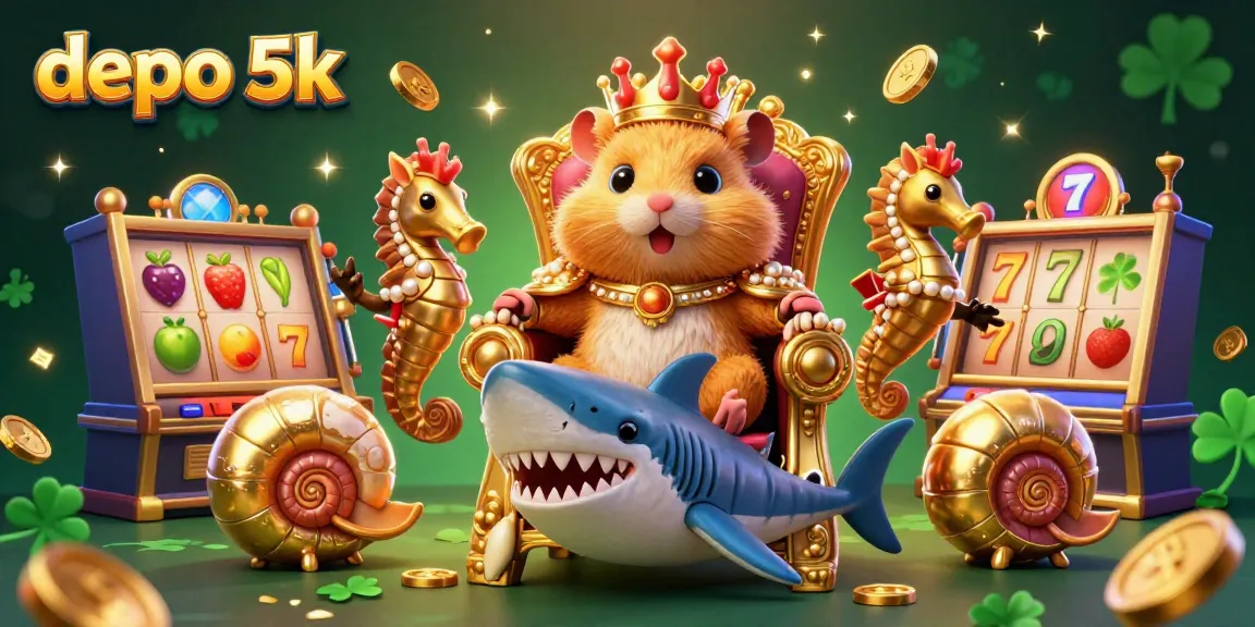 Experience exciting features at depo 5k with a dazzling display of slot machines and dynamic casino characters.