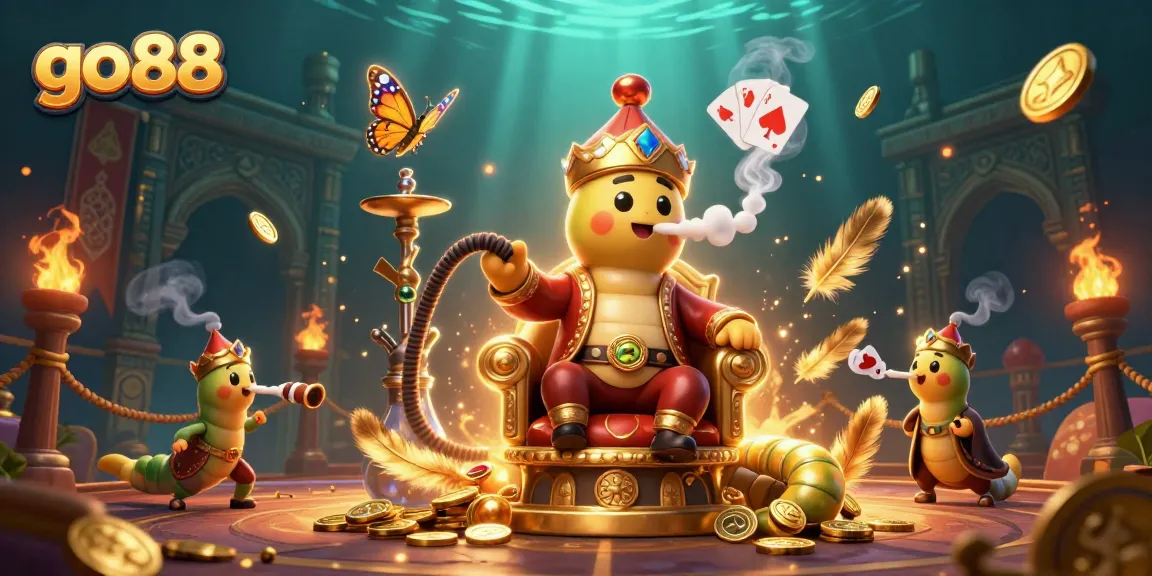 Engage with go 88 through a vibrant 3D casino scene filled with enchanting characters and gambling elements.