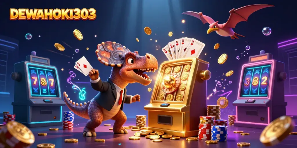 DEWAHOKI303 menghadirkan momen epik saat pachycephalosaurus menanduk mesin slot emas untuk jackpot.
