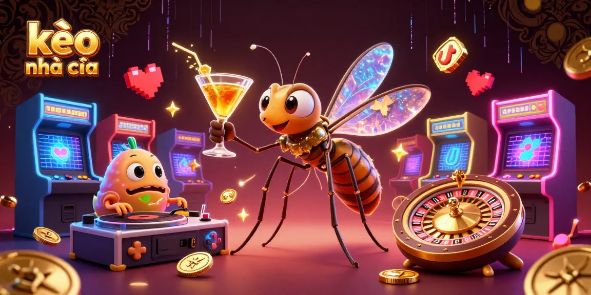 Experience kèo nhà cái with animated casino characters and vibrant gaming elements in a dynamic illustration.
