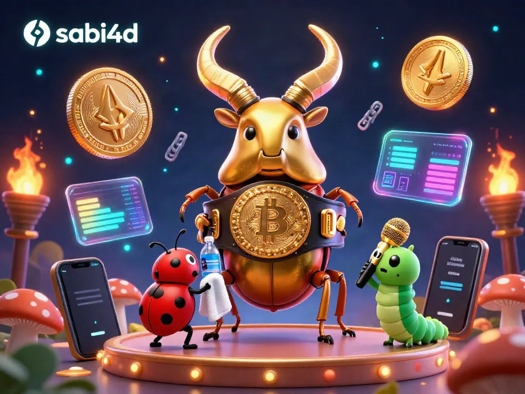 Engage in thrilling gambling with sabi4d as a golden stag beetle fights, showcased in a vibrant casino scene.