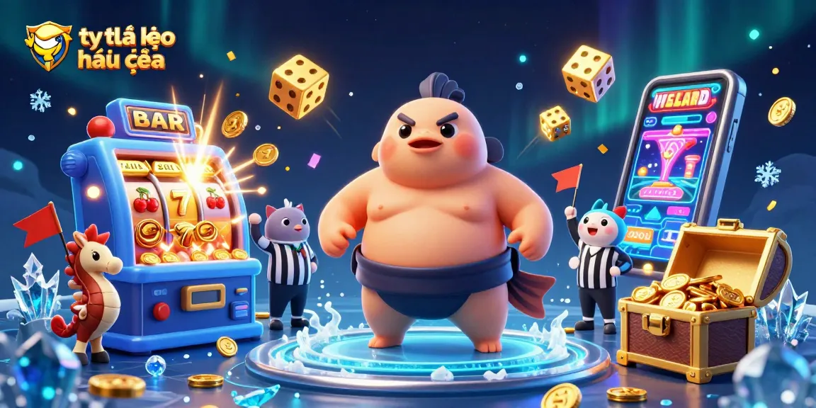 Experience thrilling tỷ lệ kèo nhà cái action with lively characters and vibrant casino elements.