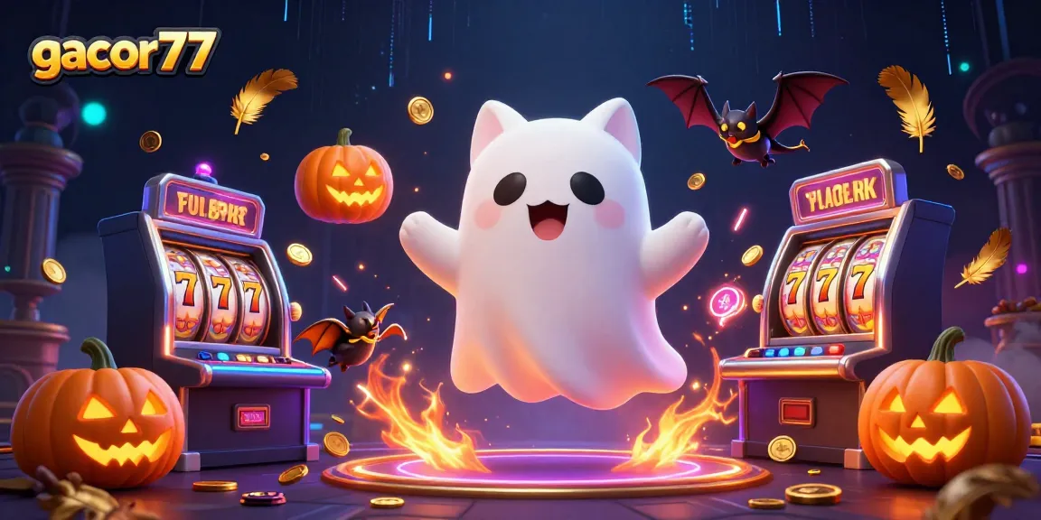 Berpartisipasi dalam permainan gacor77 dengan kucing hantu dan kelelawar vampir di kasino bertema menakutkan.