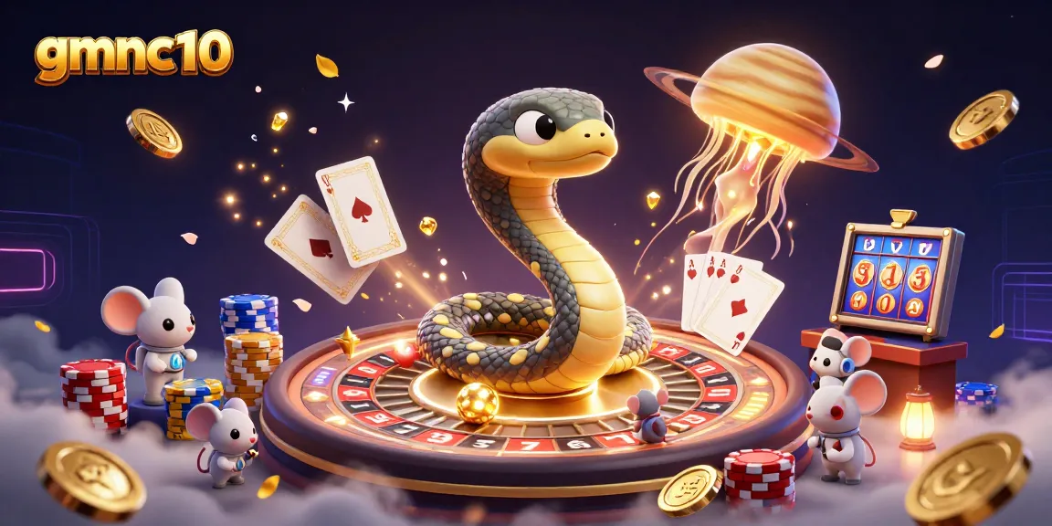 Bet on the gmnc10 roulette wheel in this dynamic, bustling casino scene with vibrant colors.
