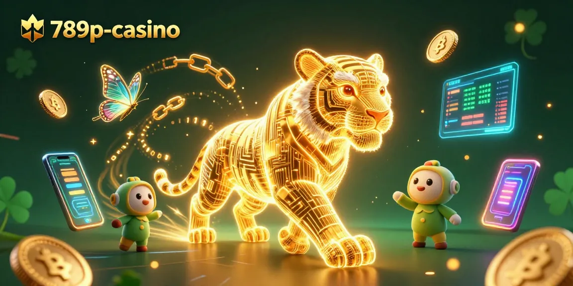 Experience thrilling gameplay at 789p-casino with a vibrant 3D casino scene featuring neon elements.