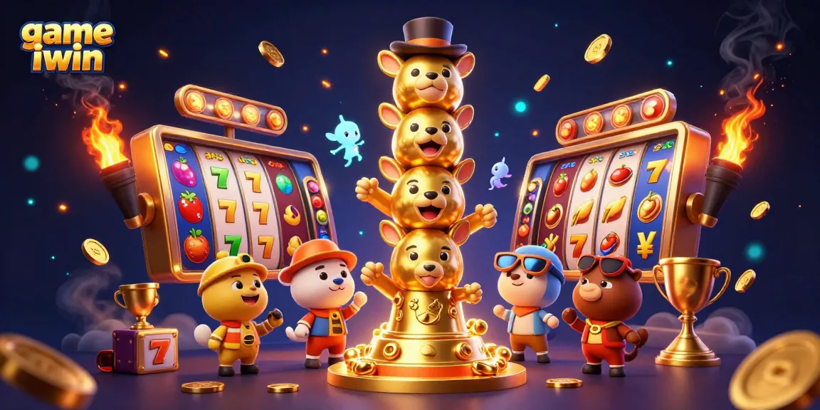 Engage with game iwin through exciting slot reels and dynamic animations, showcasing casino fun.