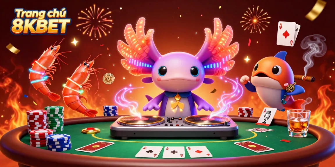 Experience high-energy action at Trang chủ 8KBET with vibrant gambling characters and atmosphere.