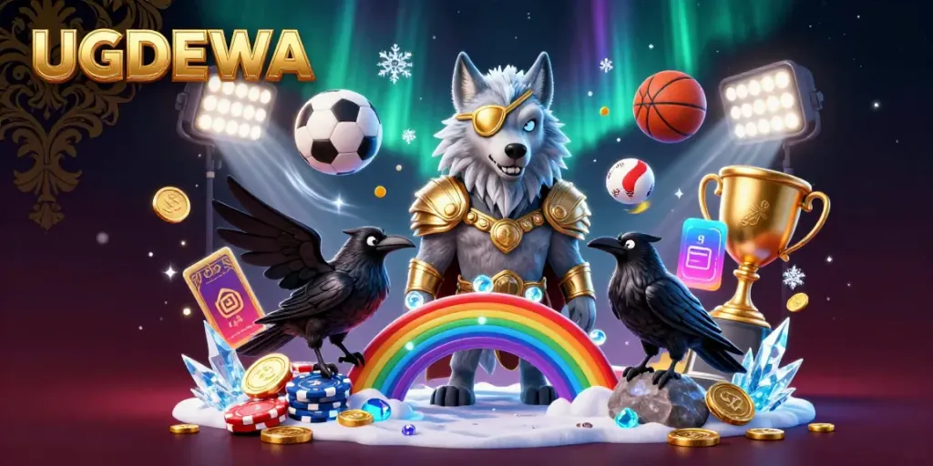 Experience exciting gameplay with UGDEWA, where a 3D cartoon Odin and his ravens capture the thrill of sports betting.