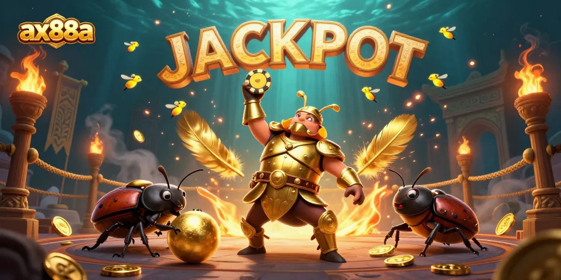 Experience the thrill of ax88a with a victorious beetle in a dynamic casino setting