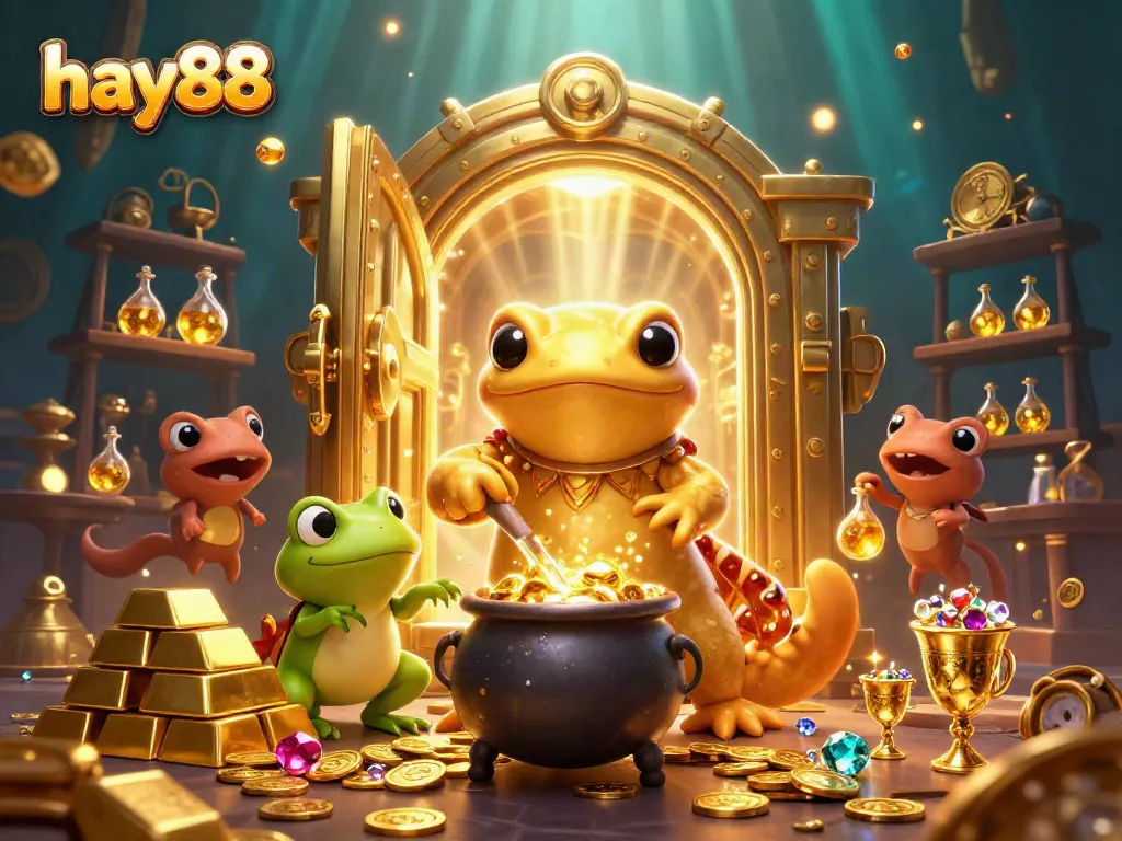 Engage with hay88's online casino fantasy scene featuring golden riches and dynamic characters.