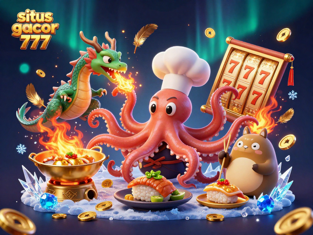 Spark excitement at situs slot gacor 777 with a vibrant scene of animated characters and slot reels!