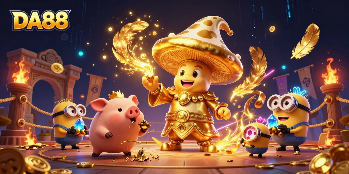 DA88 reveals a magical world of treasures in a vibrant casino scene filled with gold and adventure