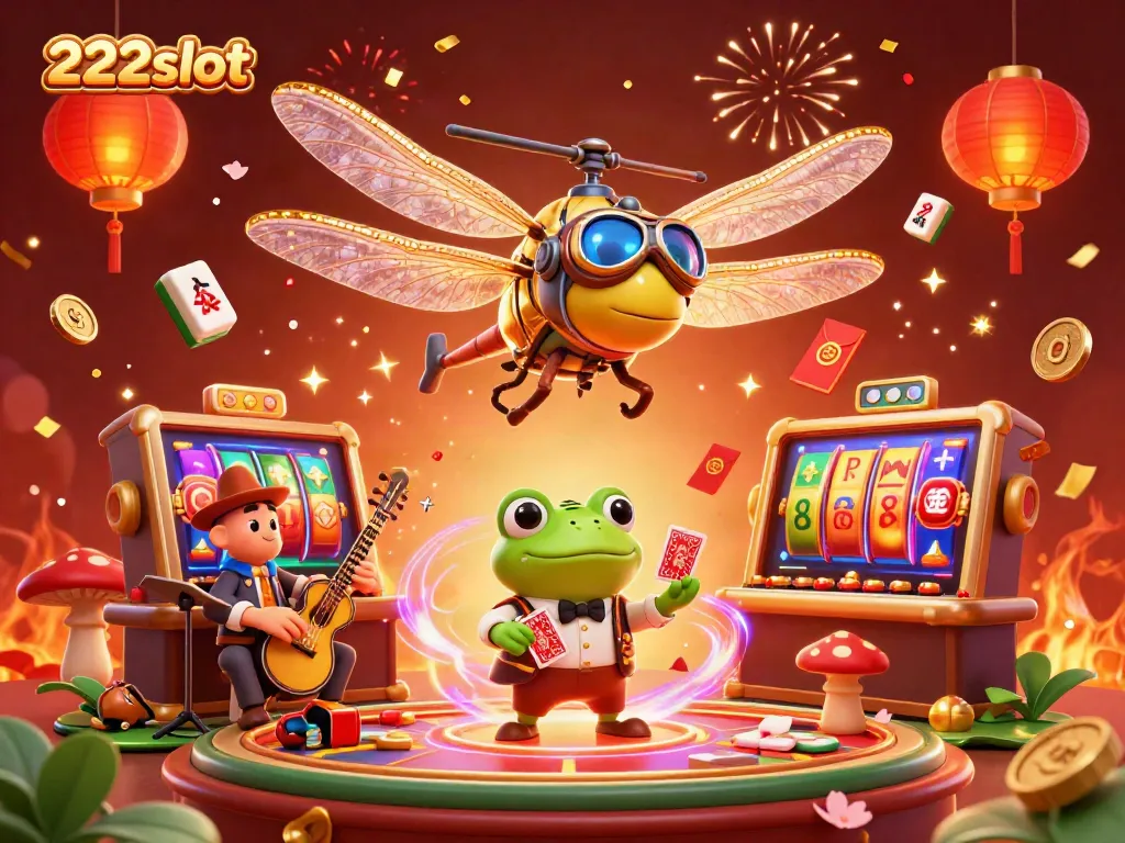Bermain di casino 222slot dengan dealer katak, musisi jangkrik, dan suasana meriah.