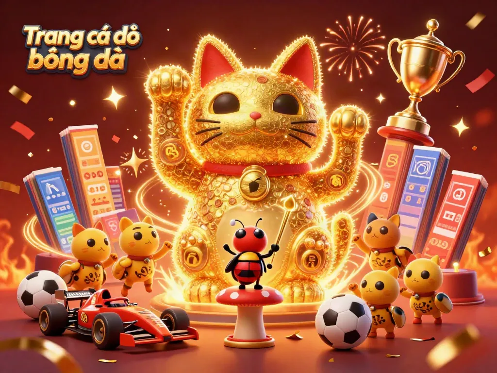 Experience the excitement of Trang cá độ bóng đá with a dynamic scene of golden fireflies and sports betting elements.
