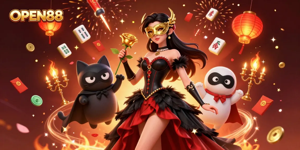 Experience thrilling gameplay at OPEN88, featuring a vibrant casino scene with lavish elements.